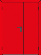 Porte coupe-feu EI60 EI120 2 vantaux tiercés